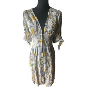 Romantic Boho Free People Love of My Life Floral Midi Dress S